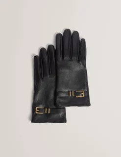 Lederhandschuhe mit Schnallenriemen