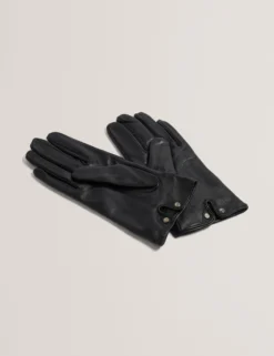 Lederhandschuhe mit Schnallenbündchen