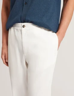 Lässige Hose aus Leinenmischgewebe mit Gummizug