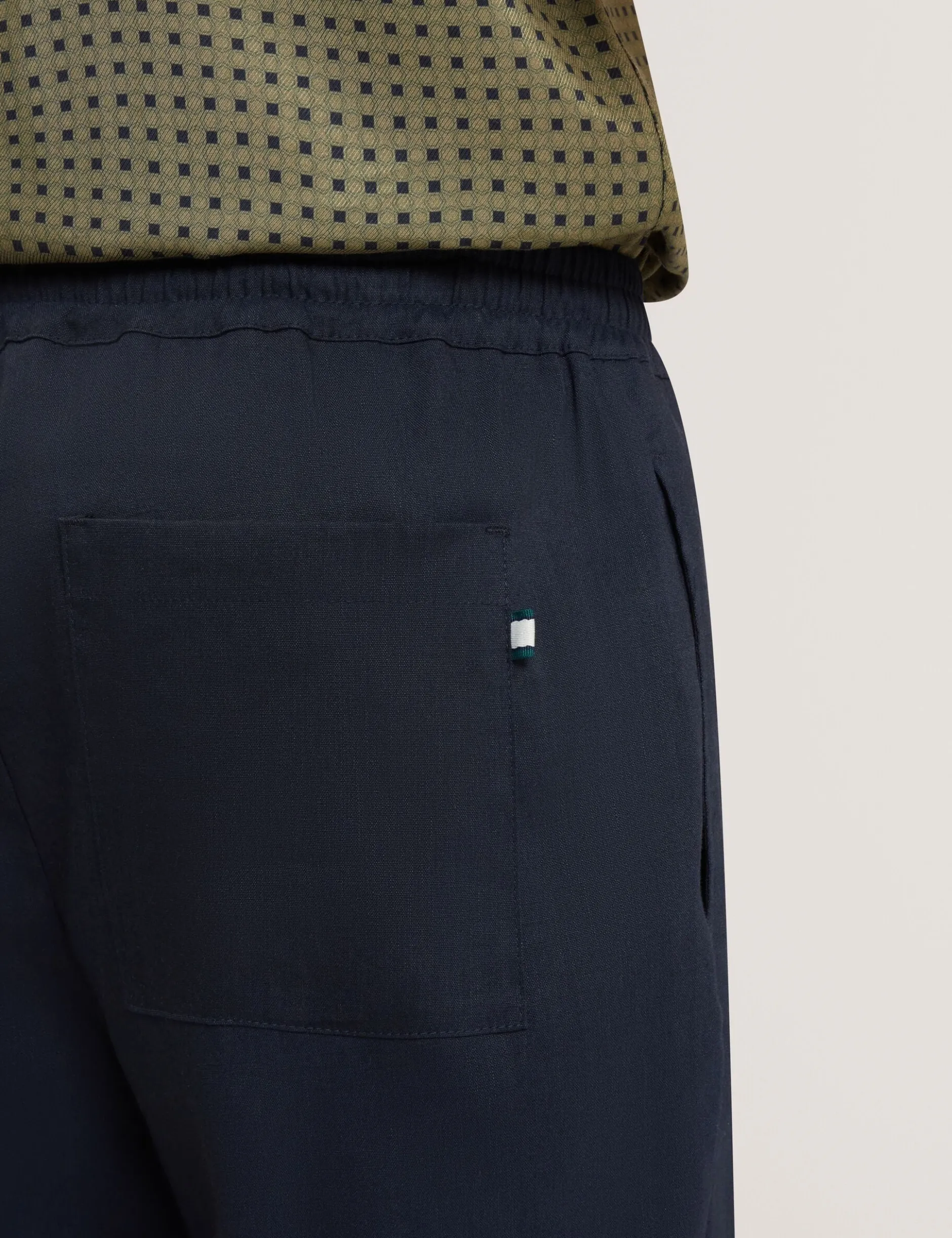 Lässige Hose aus Leinenmischgewebe mit Gummizug