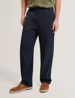 Lässige Hose aus Leinenmischgewebe mit Gummizug