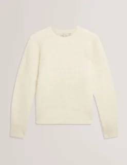 Lässiger Pullover aus gebürsteter Alpakawolle