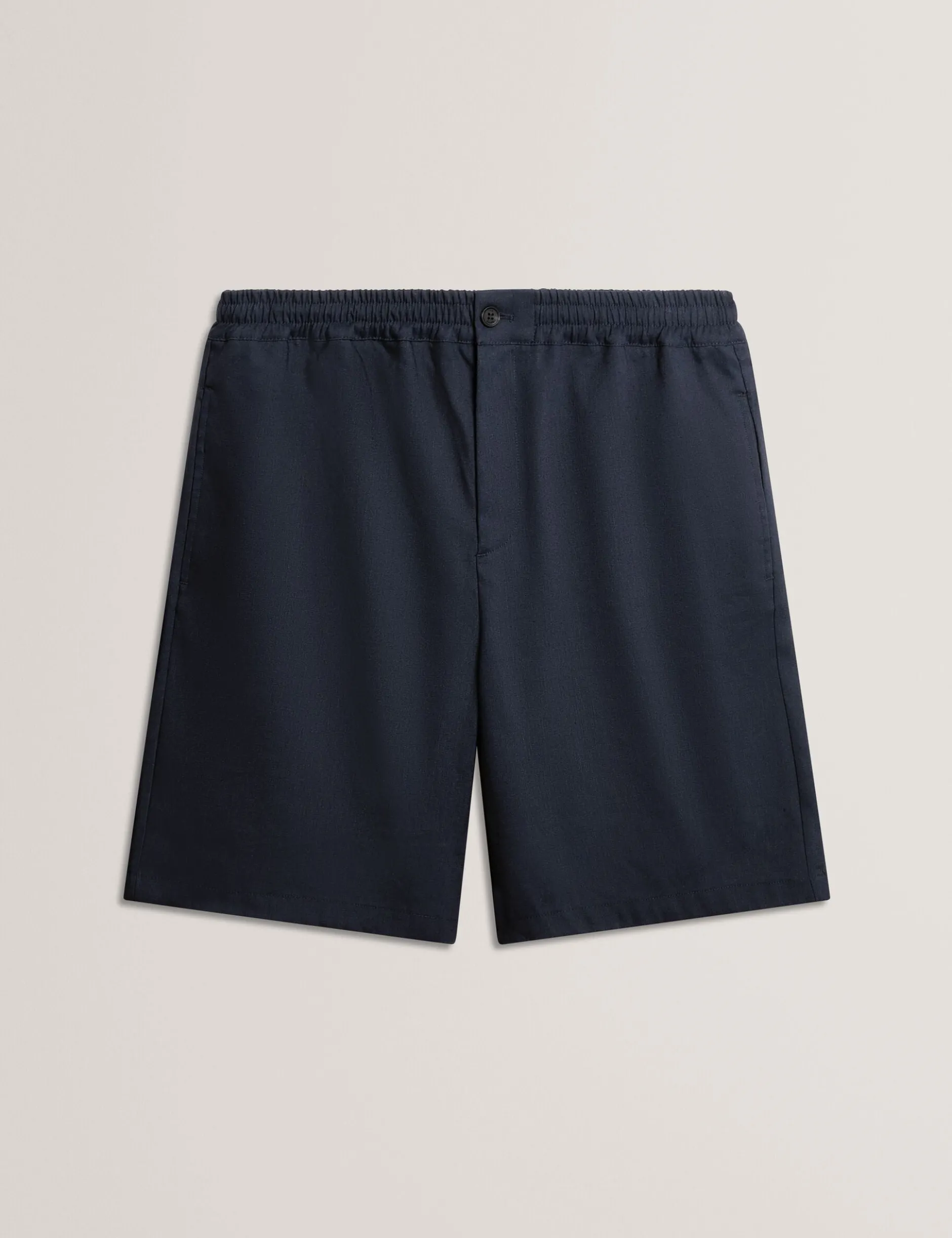 Lässige Shorts aus Leinenmischgewebe mit elastischem Bund
