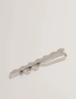 Manschettenknöpfe und Krawattennadel-Set mit gravierter Rose