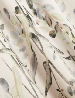 Maxikleid mit Blattprint und Umhang-Detail