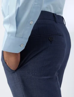 Micro Check Performance Slim Anzughose