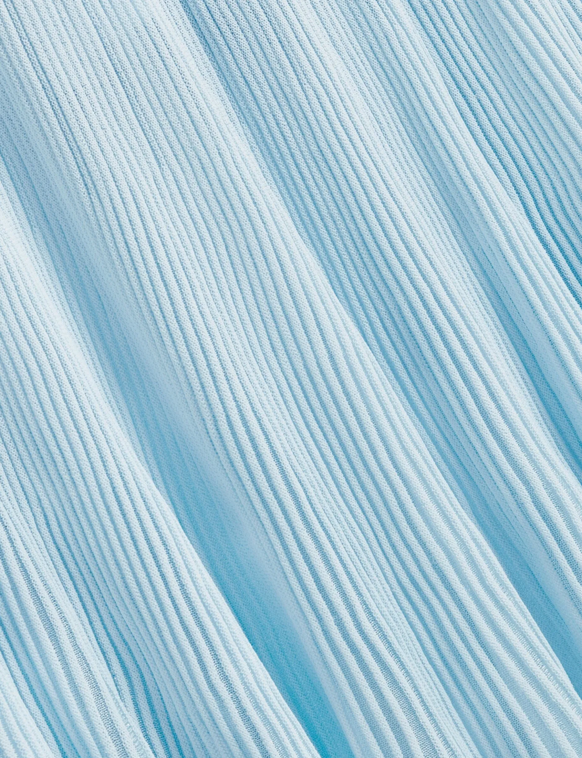 Midaxi-Kleid aus strukturiertem Strick mit transparenten Details