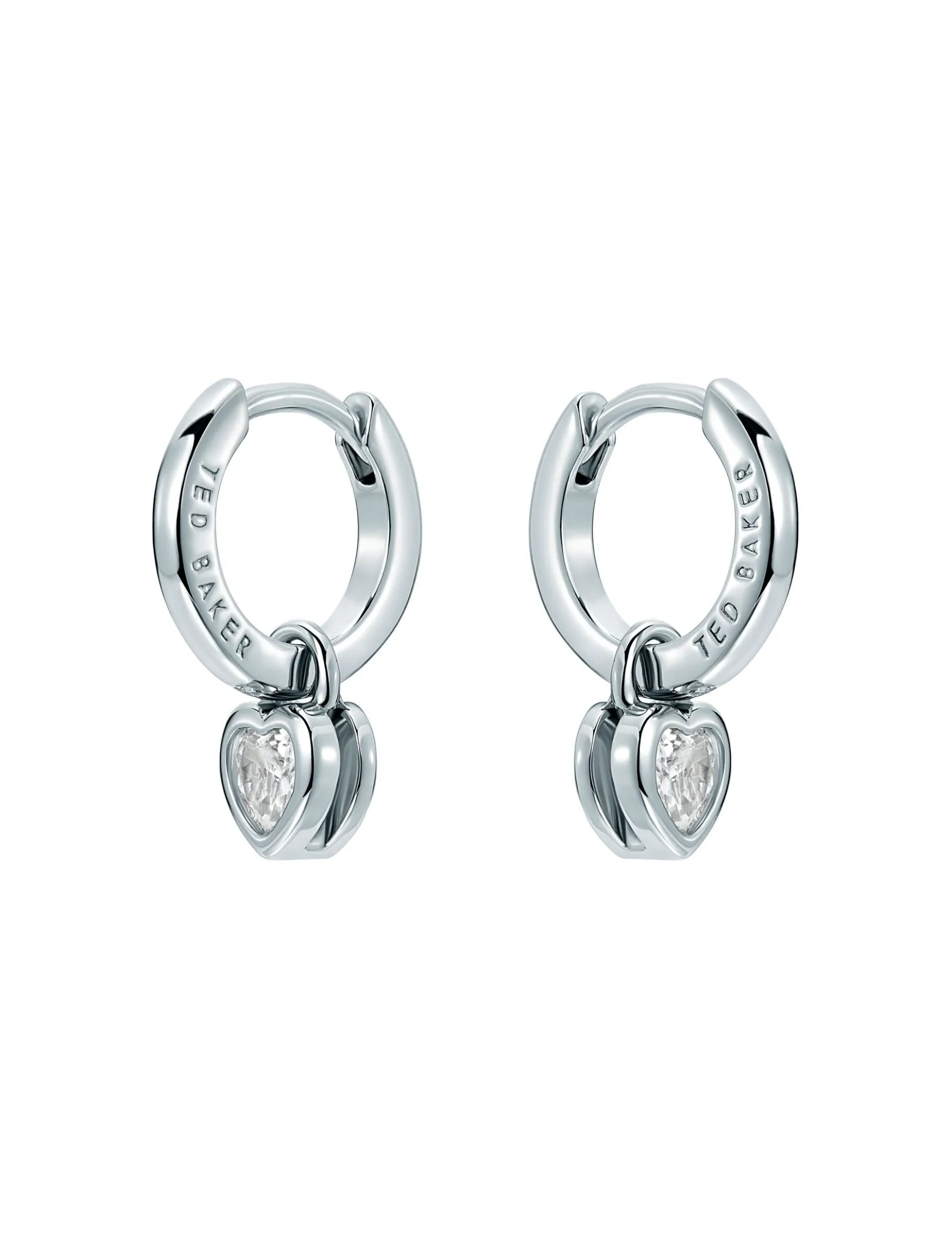 Mini Crystal Heart Huggie Ohrringe