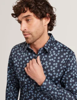 Mini Floral Stretch Cotton Regular Shirt