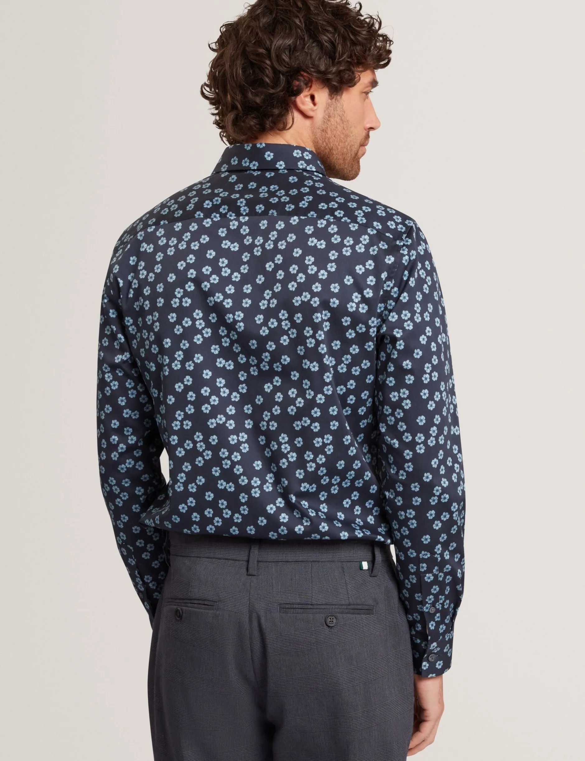 Mini Floral Stretch Cotton Regular Shirt