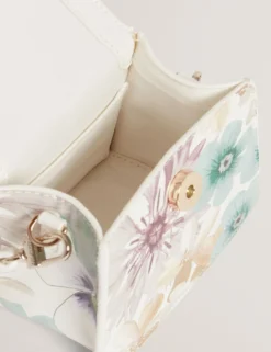 Mini-Henkeltasche mit Blütenmuster