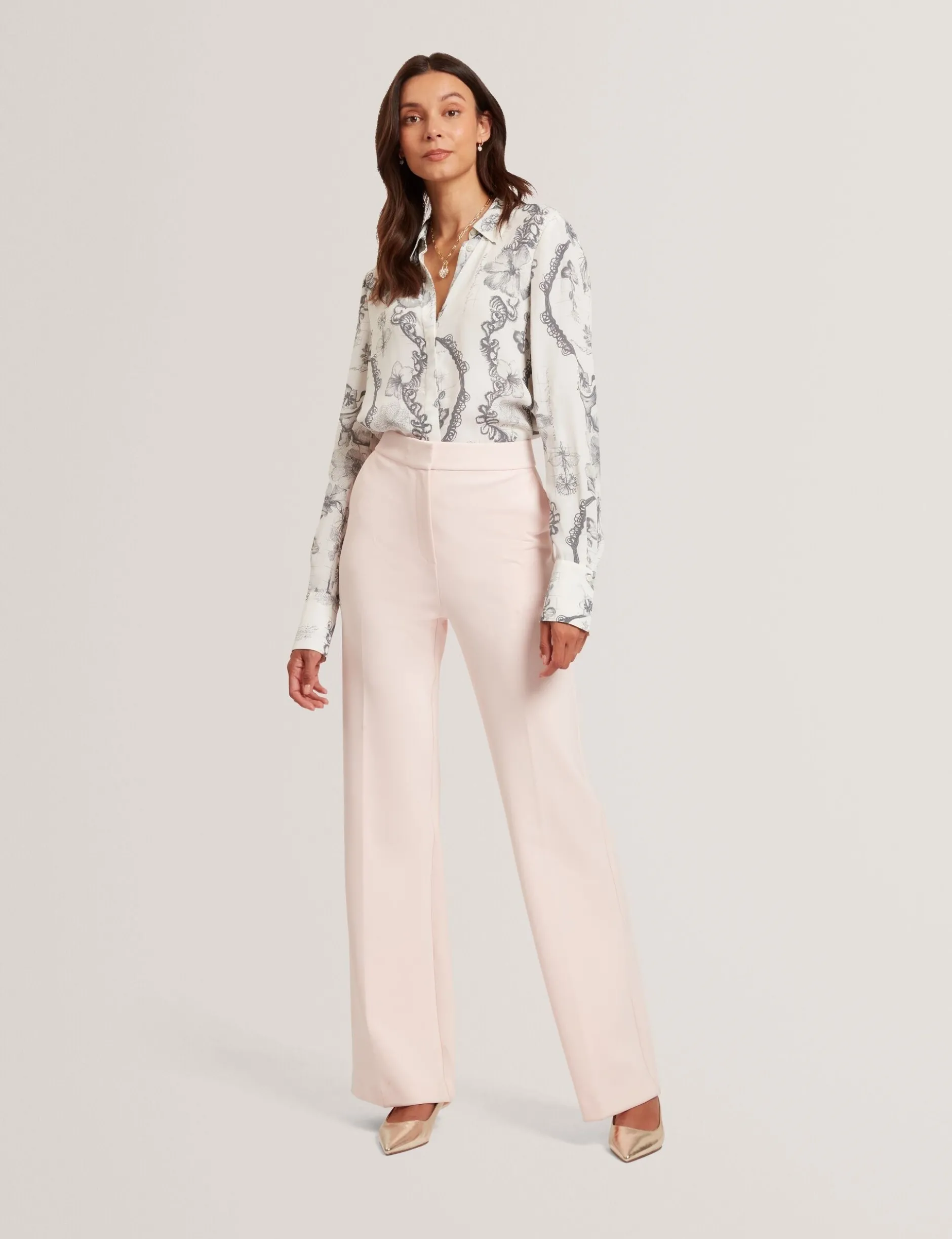 Nottingham Lace Print Longline Shirt
