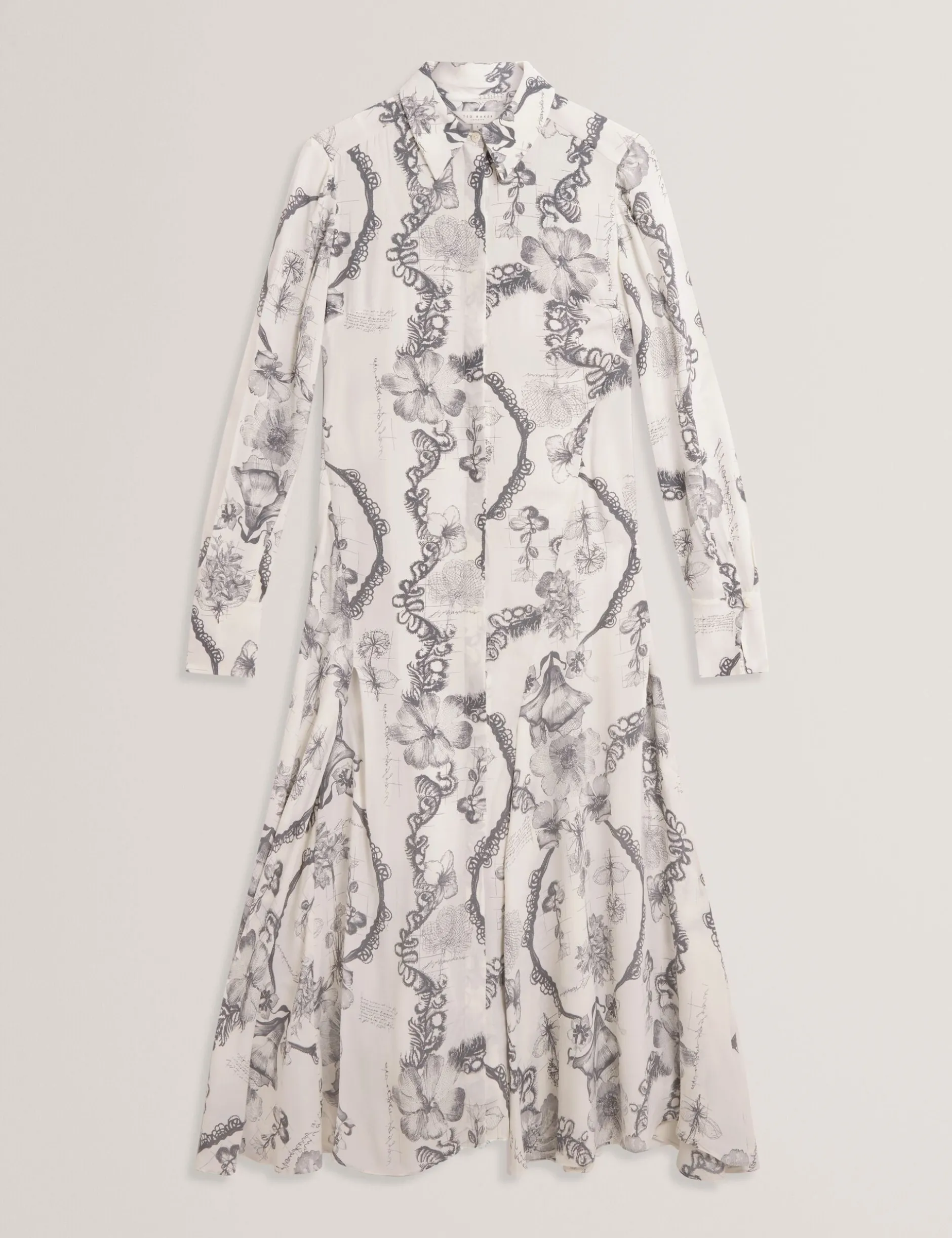 Nottingham Midi-Hemdkleid mit Spitzenprint