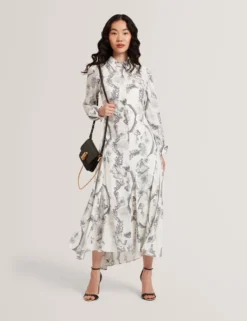 Nottingham Midi-Hemdkleid mit Spitzenprint