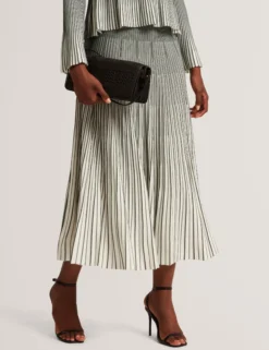Ombre Rippstrick-A-Linien-Midirock