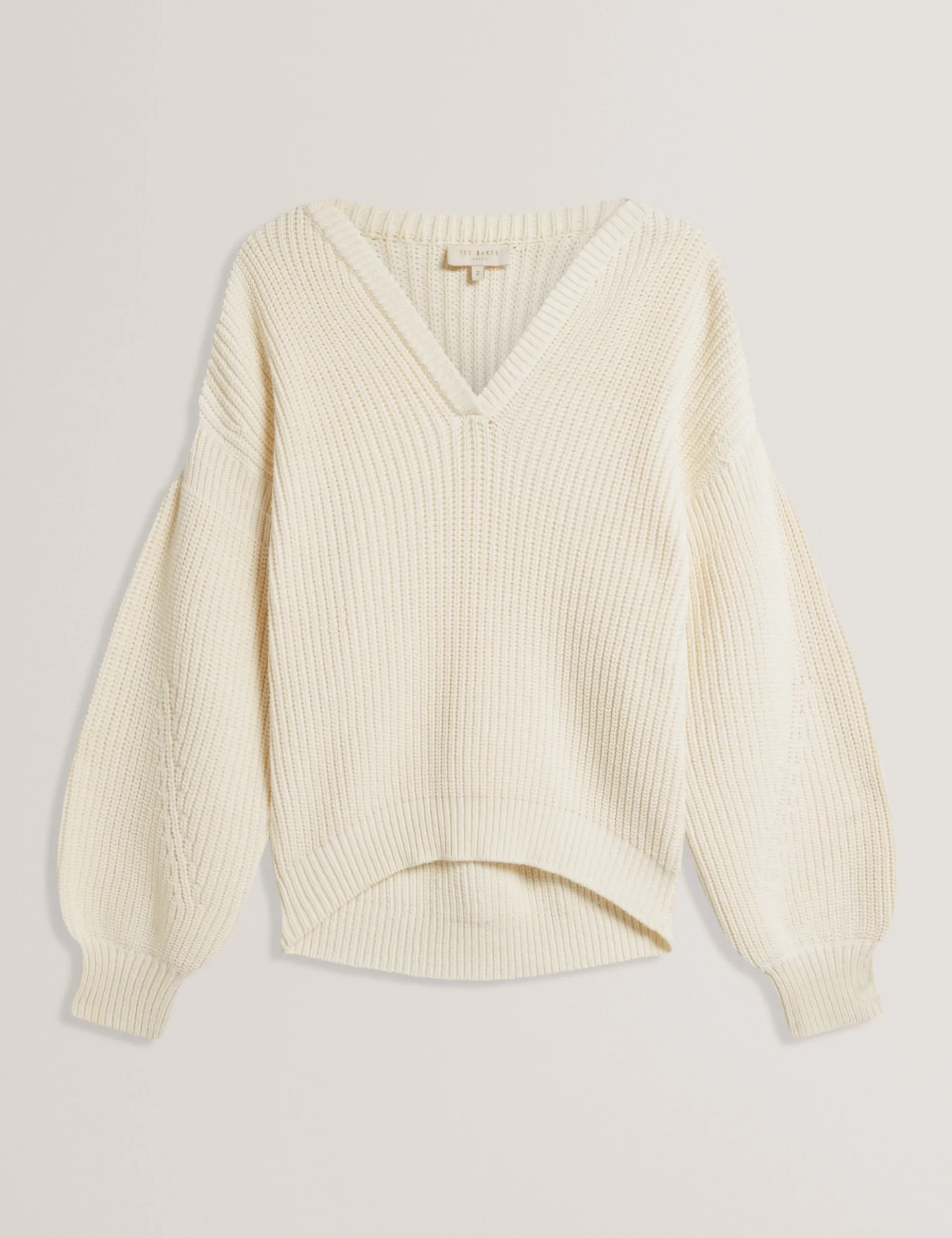 Oversized V-Ausschnitt Fischerpullover