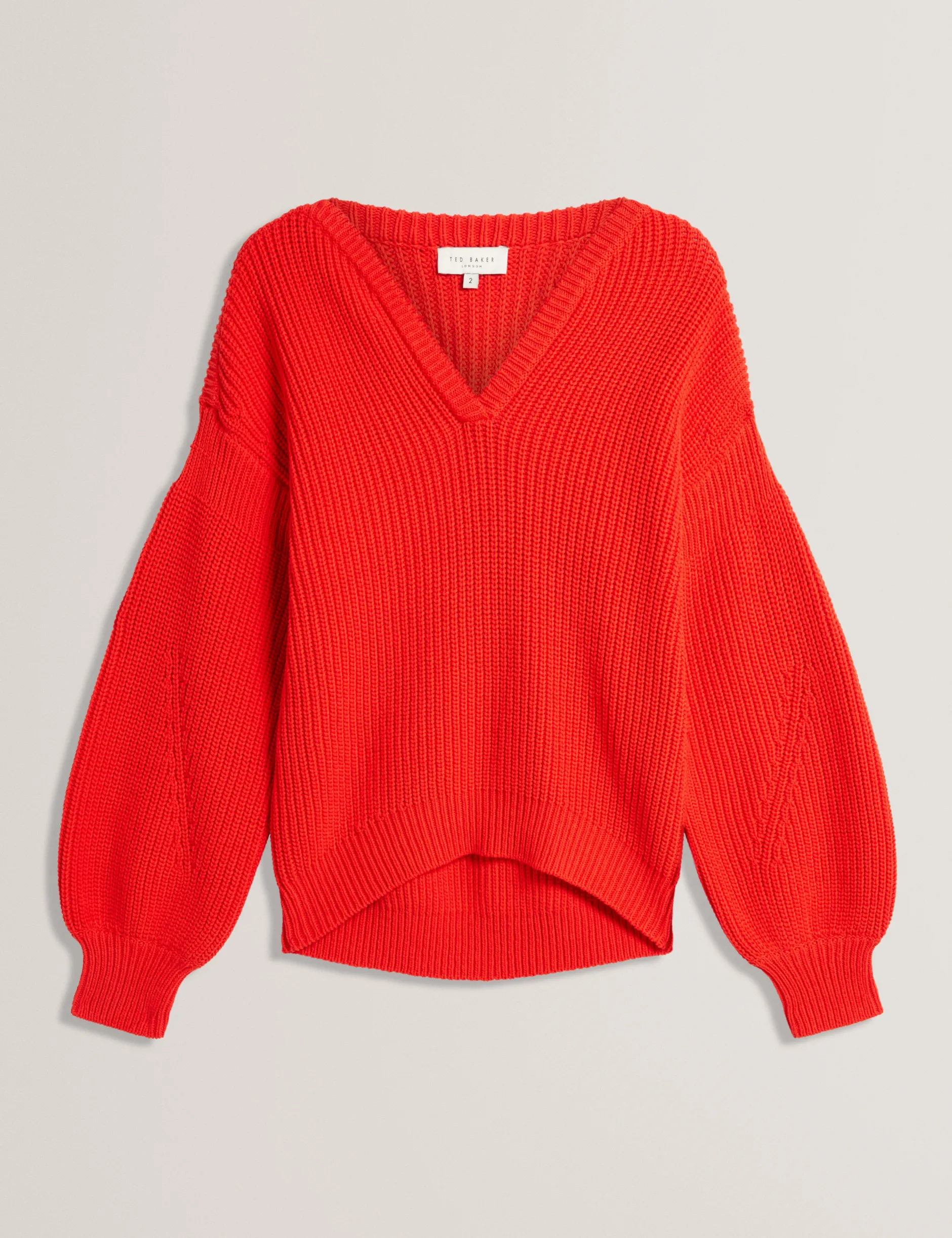 Oversized V-Ausschnitt Fischerpullover