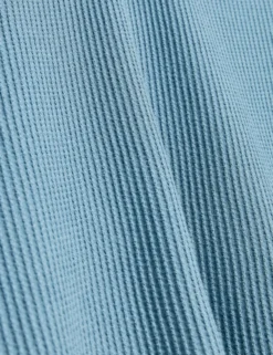 Poloshirt mit Rippstrick und offenem Halsausschnitt