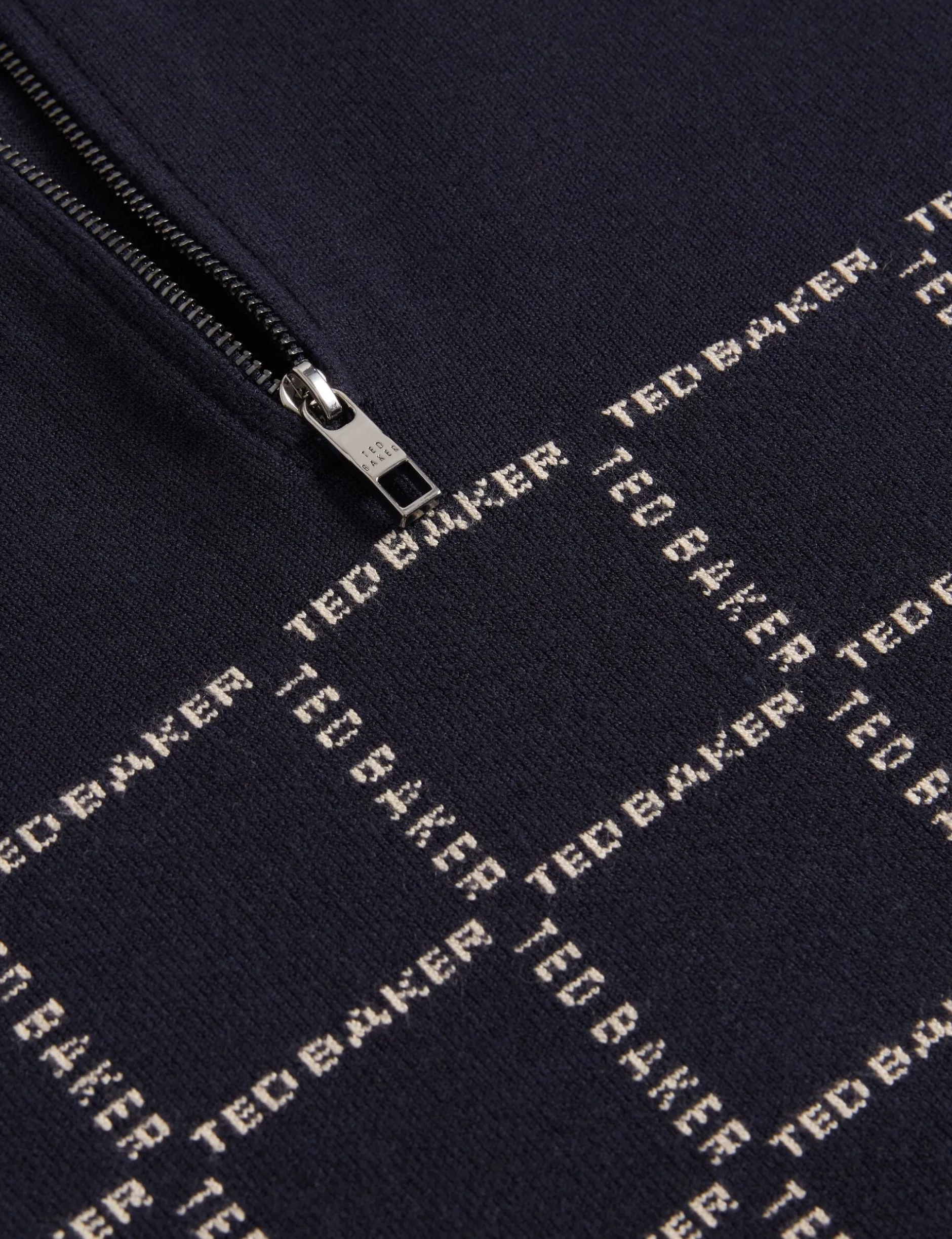 Pullover mit halben Reißverschluss und Karomuster
