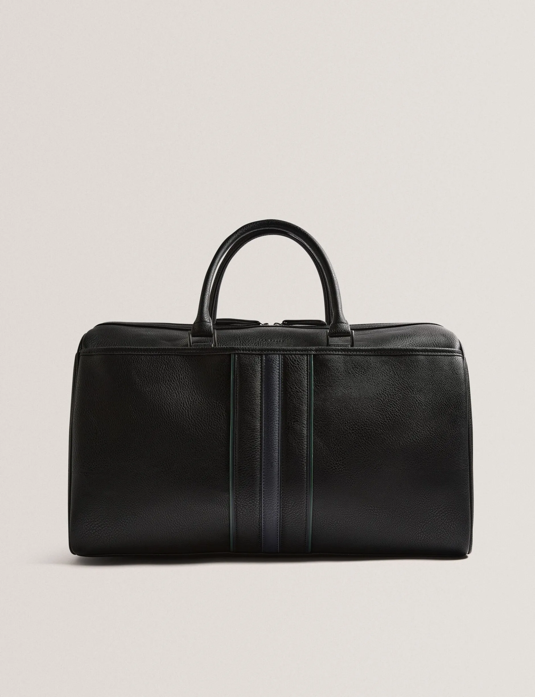 Reisetasche aus gestreiftem Kunstleder