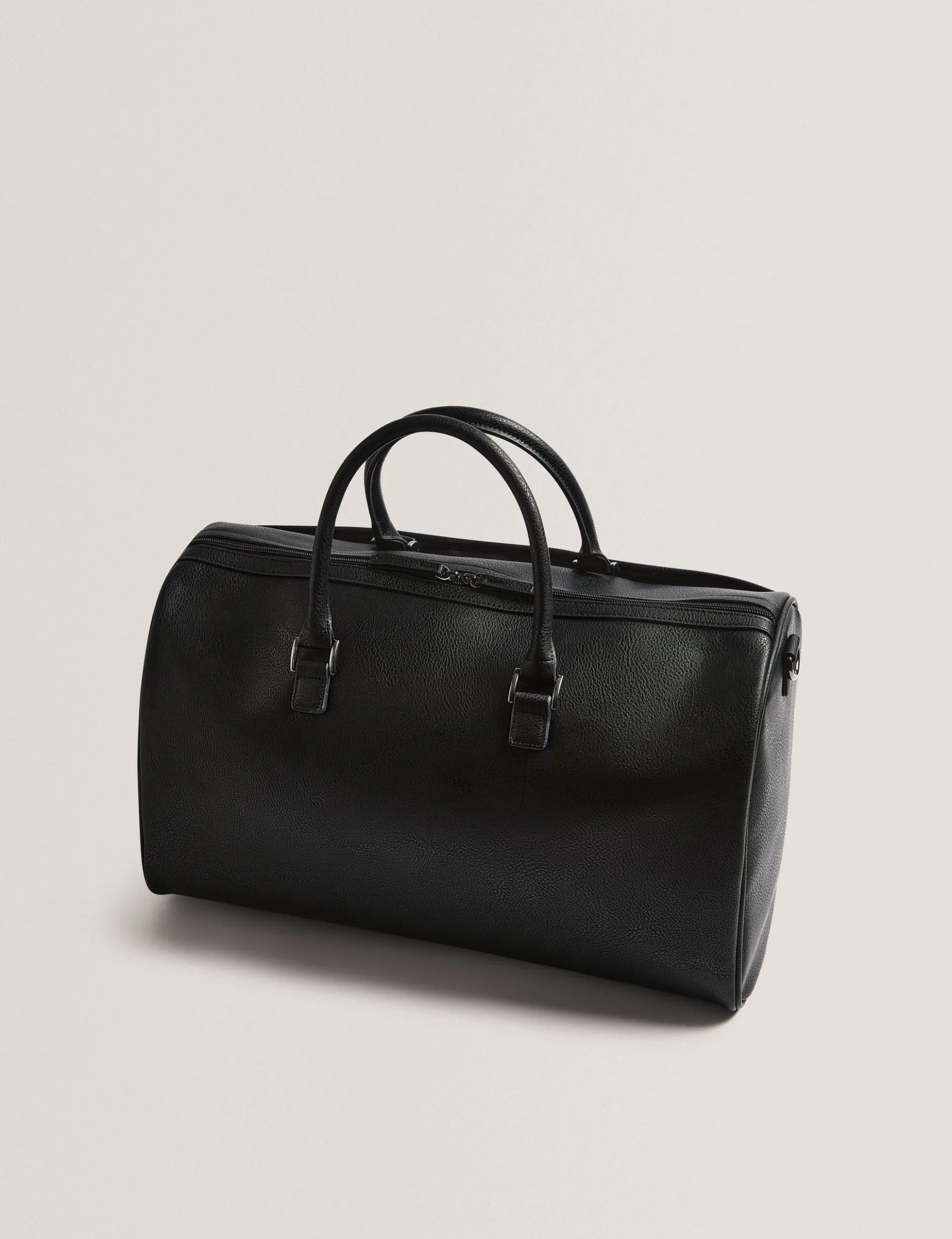Reisetasche aus gestreiftem Kunstleder