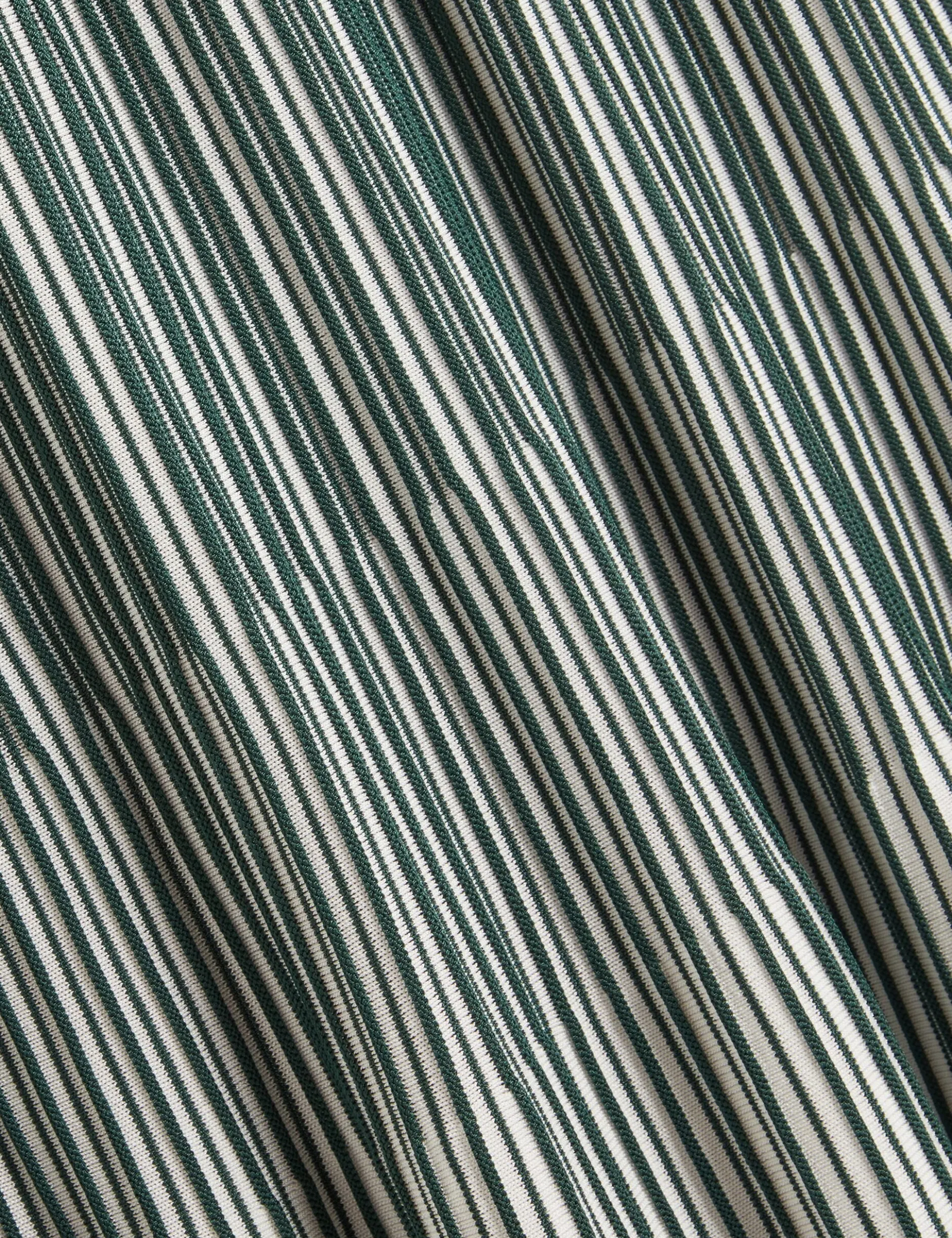 Ärmelloses Midikleid aus Strick mit Strukturstreifen