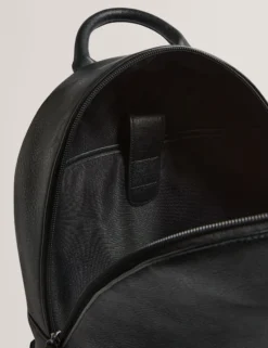 Rucksack aus Kunstleder mit Karomuster