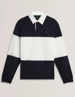 Rugby-Shirt aus Jersey-Baumwolle mit Blockstreifen