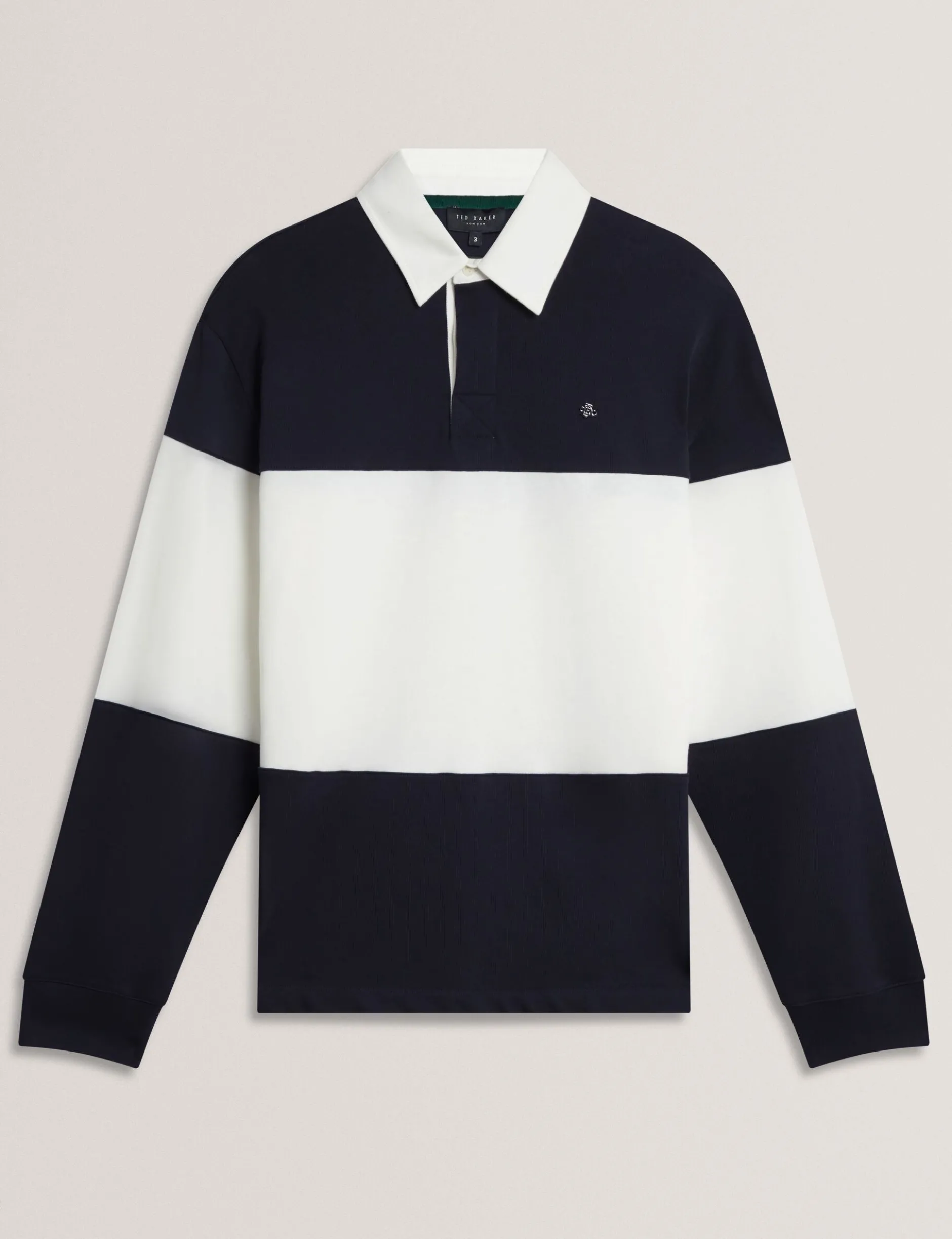 Rugby-Shirt aus Jersey-Baumwolle mit Blockstreifen