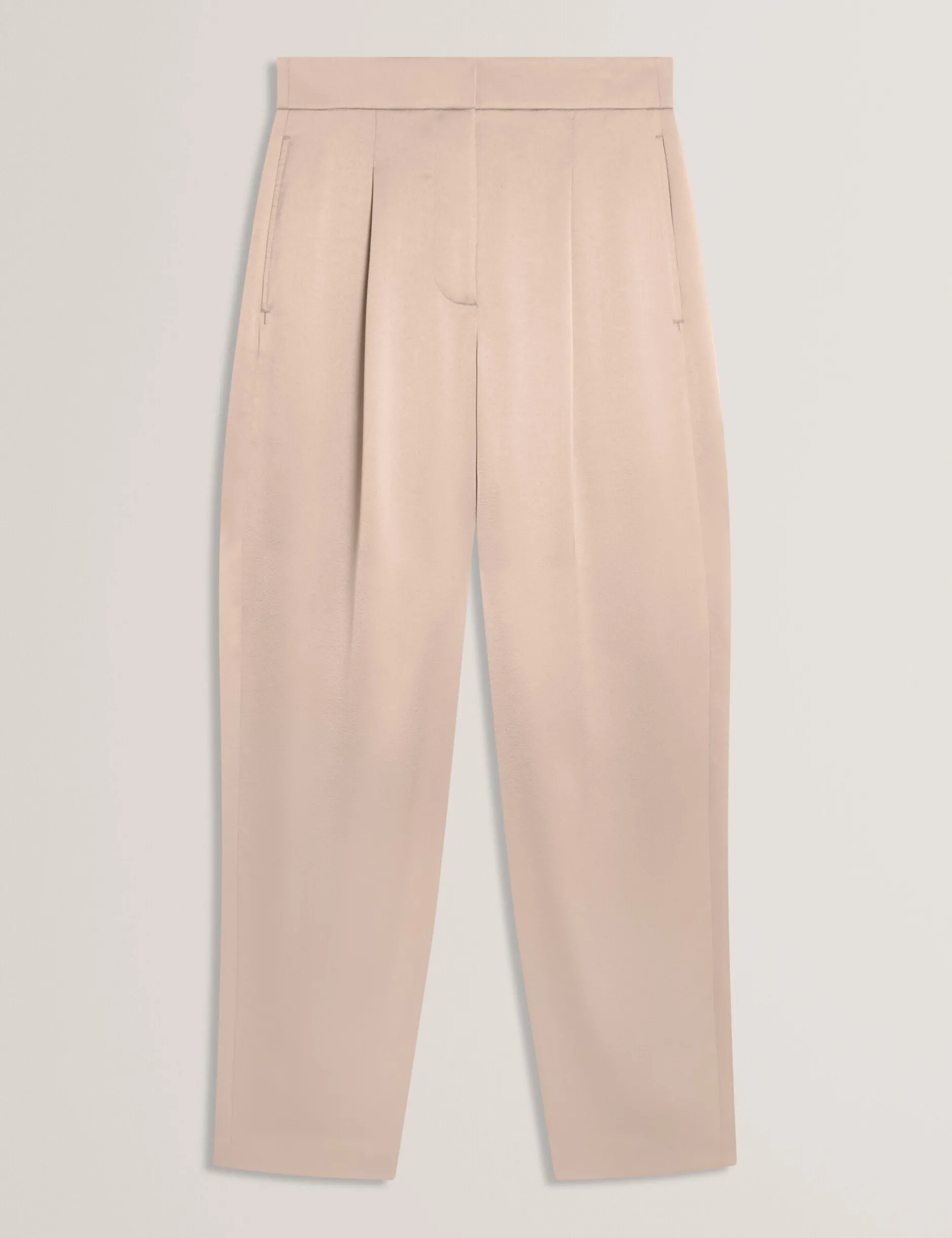 Satin-Hosen mit geschwungenem Bein
