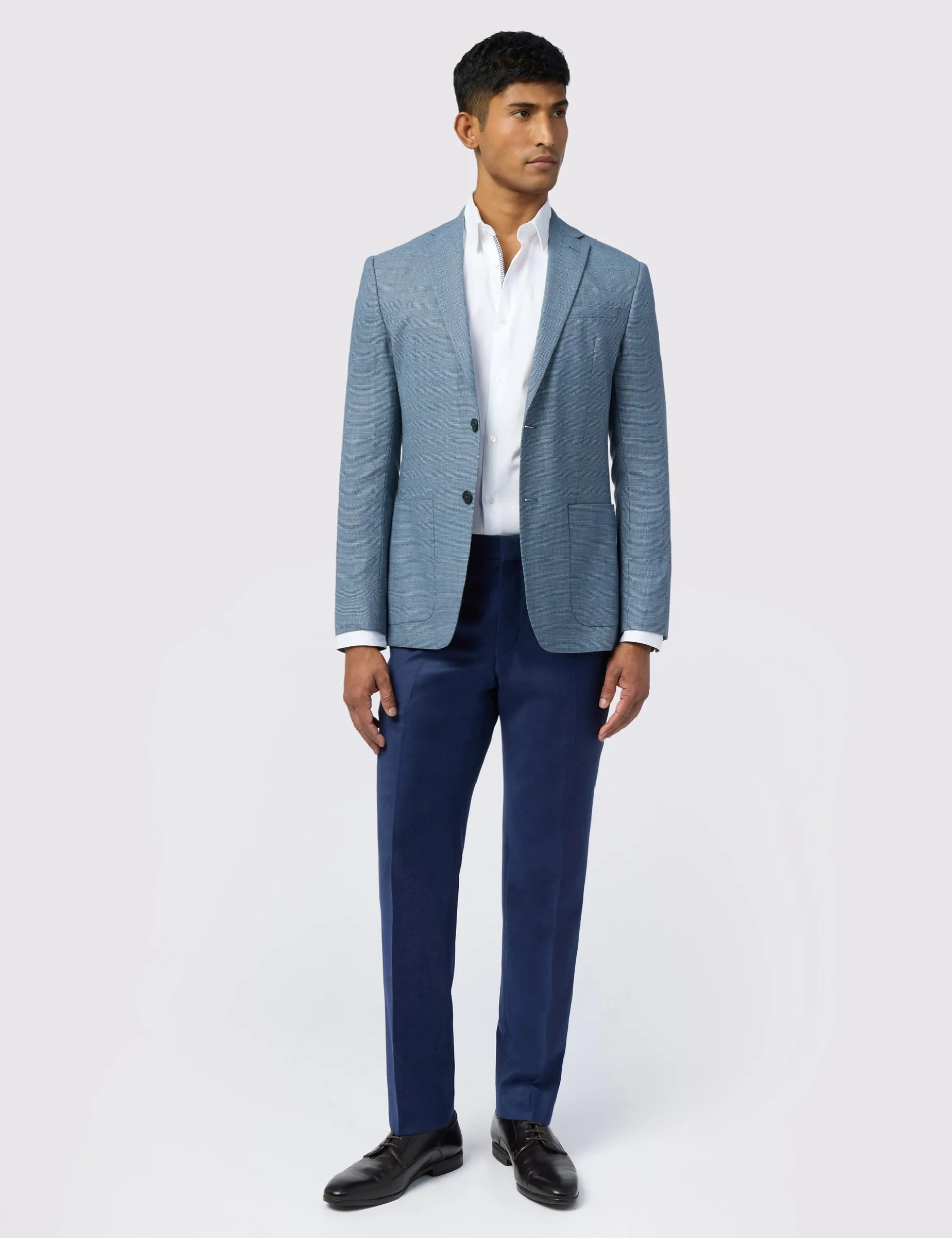 Schmal geschnittener Blazer aus Hopsack-Wolle