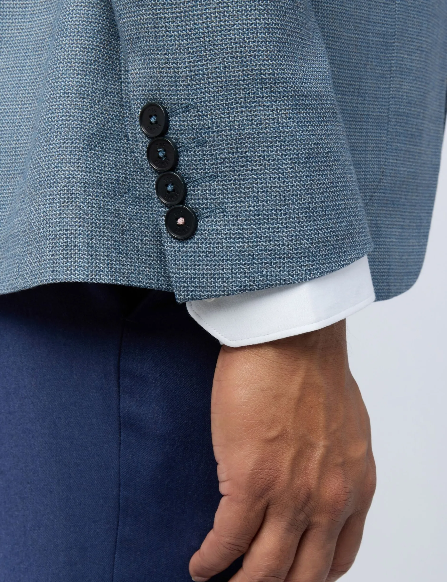 Schmal geschnittener Blazer aus Hopsack-Wolle