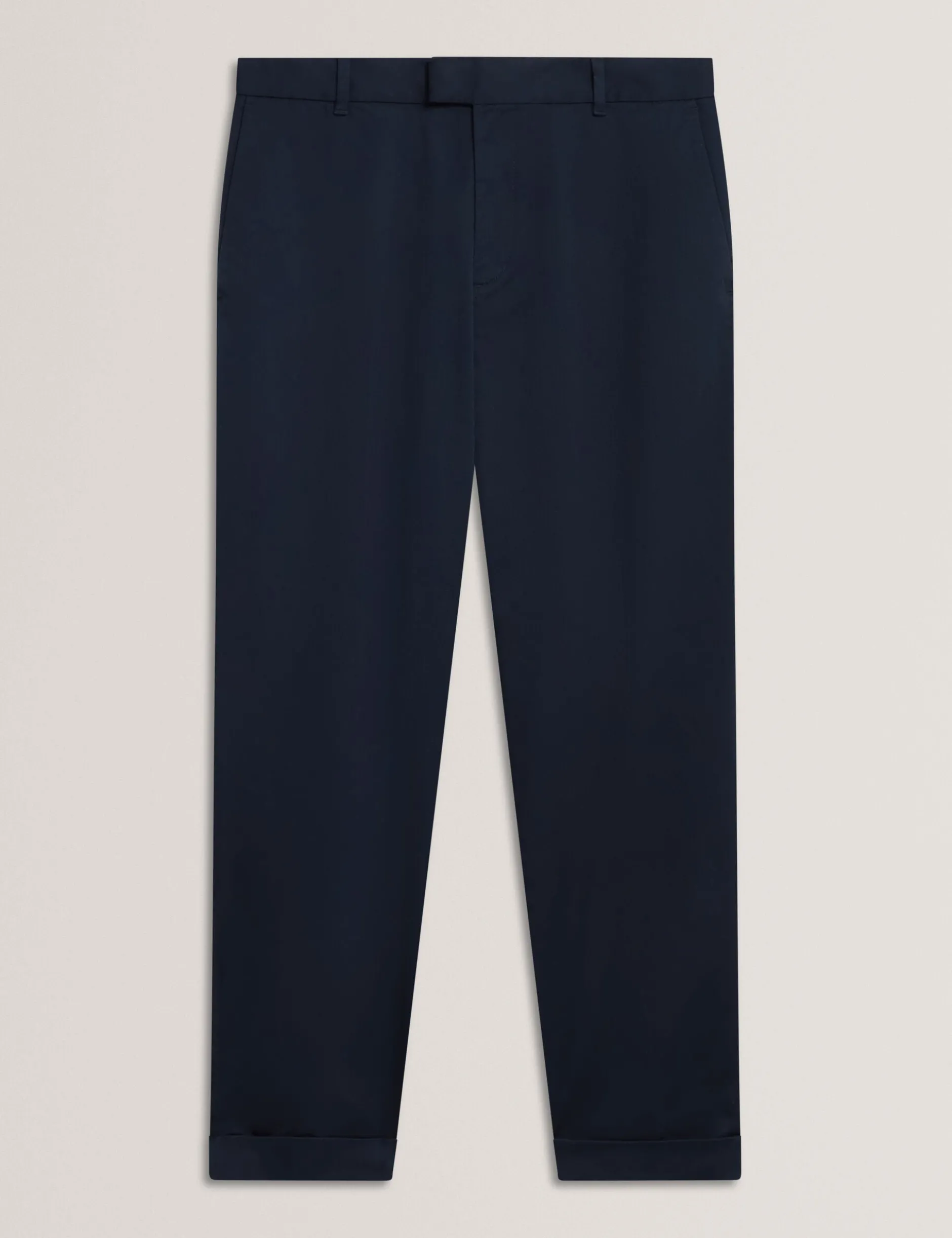 Schmal zulaufende Baumwoll-Stretch-Twill-Hose
