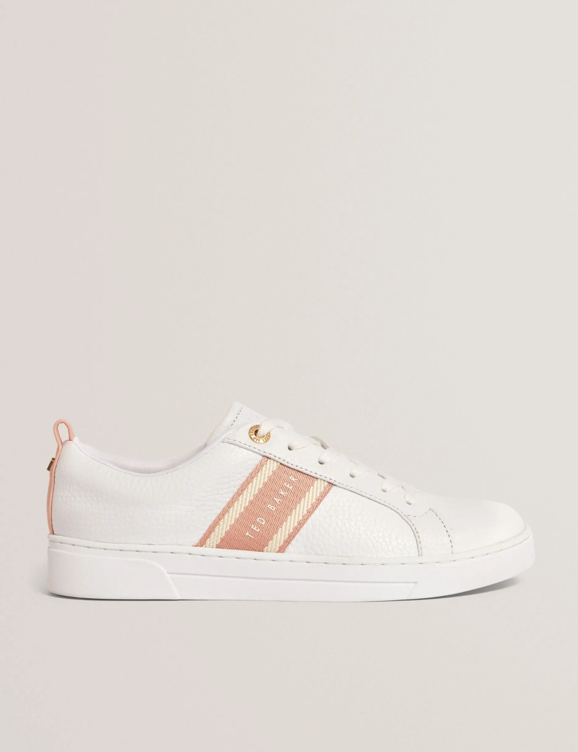 Schnürschuhe aus Leder mit Webstreifen