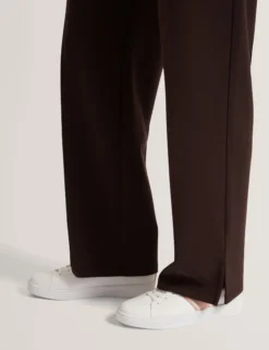 Schnürschuhe aus Leder mit Webstreifen
