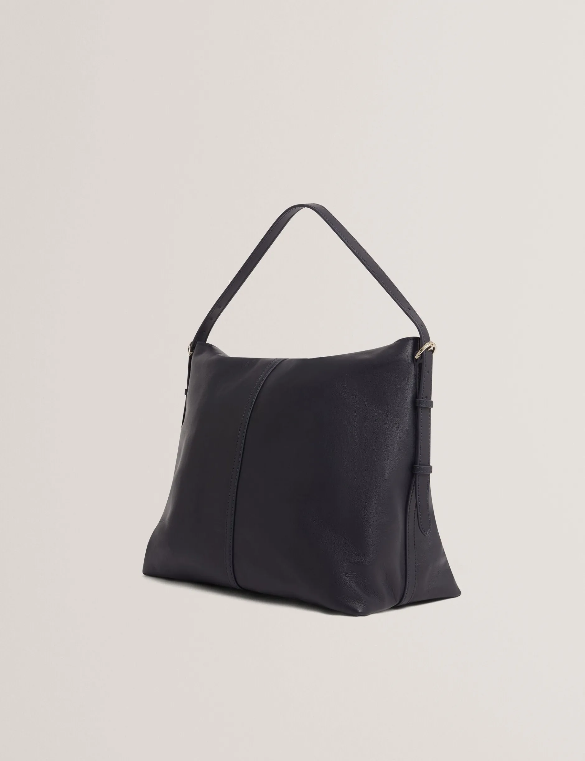 Schultertasche aus Leder mit Bar-Detail