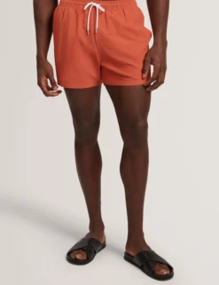 Seersucker-Badeshorts in mittlerer Länge