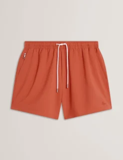 Seersucker-Badeshorts in mittlerer Länge