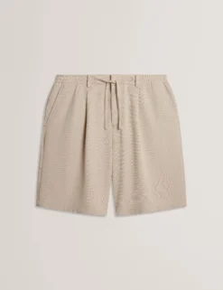 Shorts mit Waffelstruktur und geradem Bein