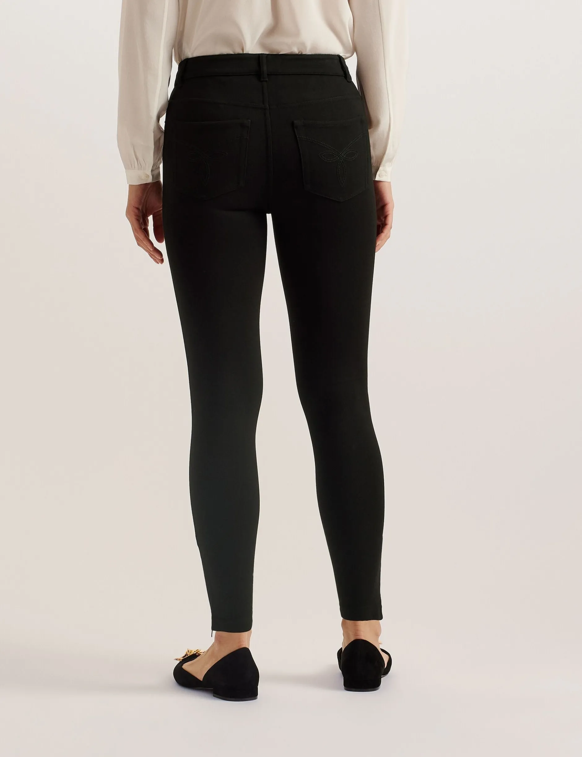 Skinny Fit Jeggings mit Reißverschlussbündchen