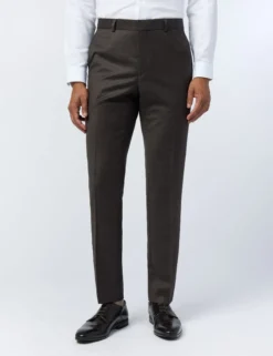 Slim-Fit-Anzughose aus Flanellwollmisch