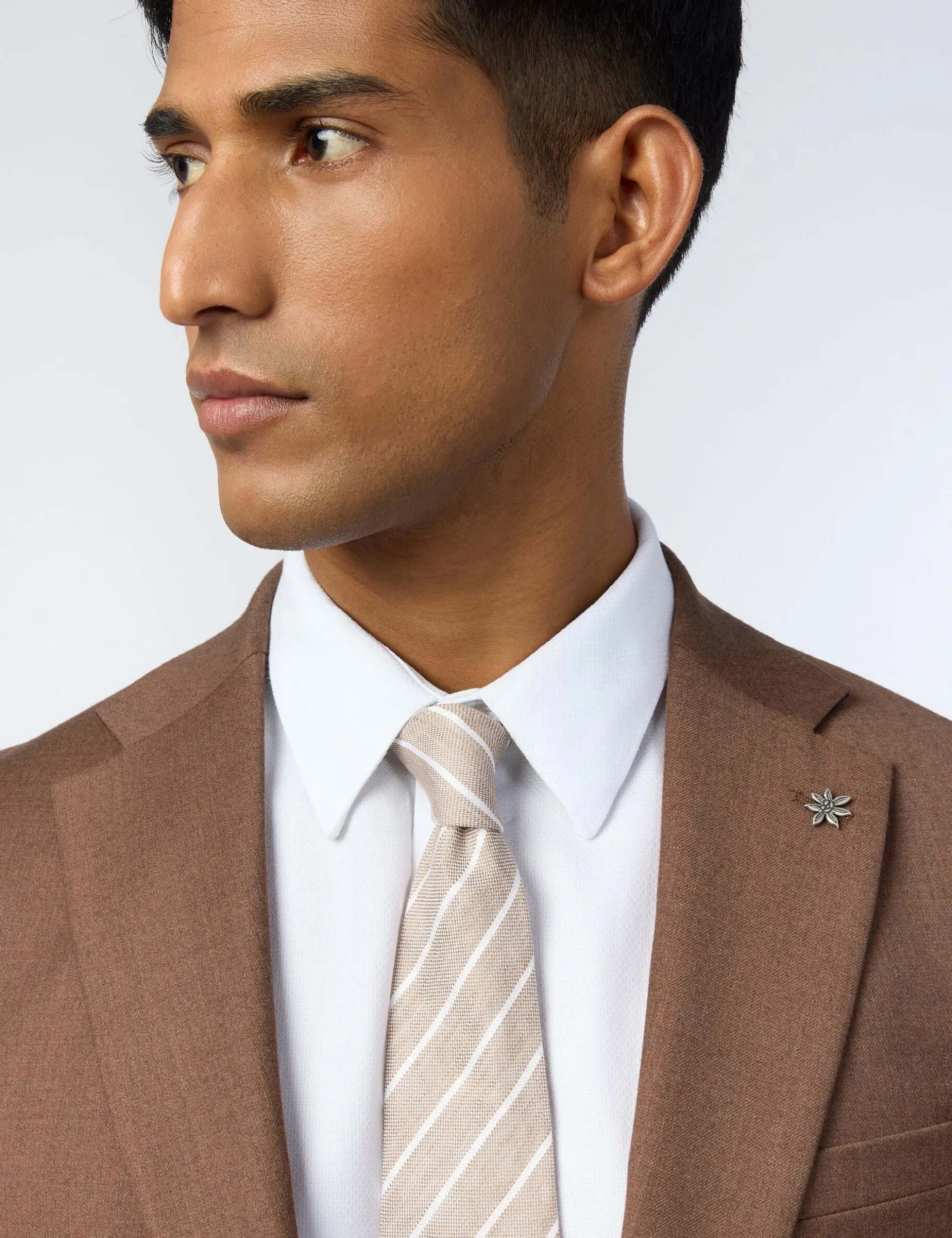 Slim-Fit-Anzugjacke aus Flanellwolle