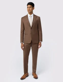 Slim-Fit-Anzugjacke aus Flanellwolle