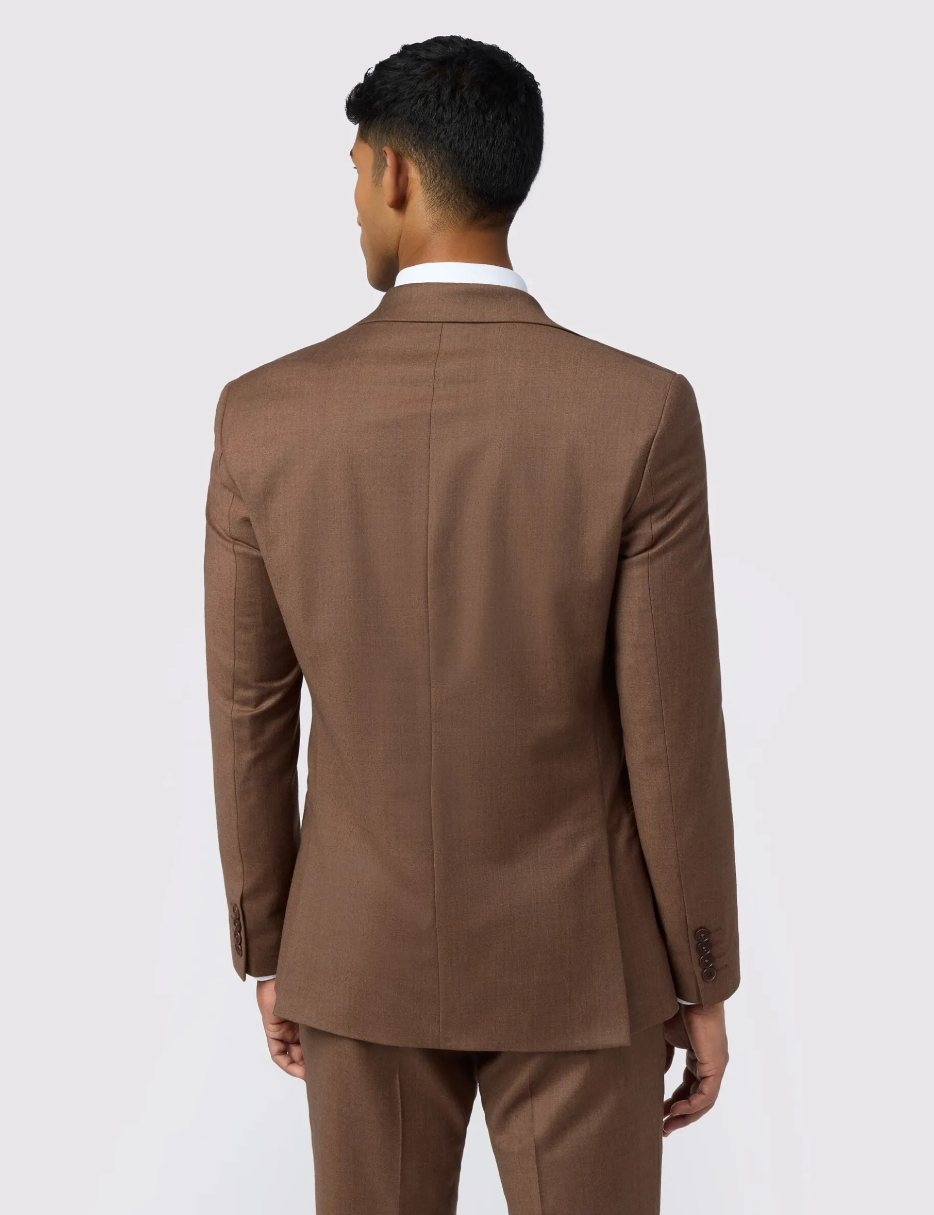 Slim-Fit-Anzugjacke aus Flanellwolle