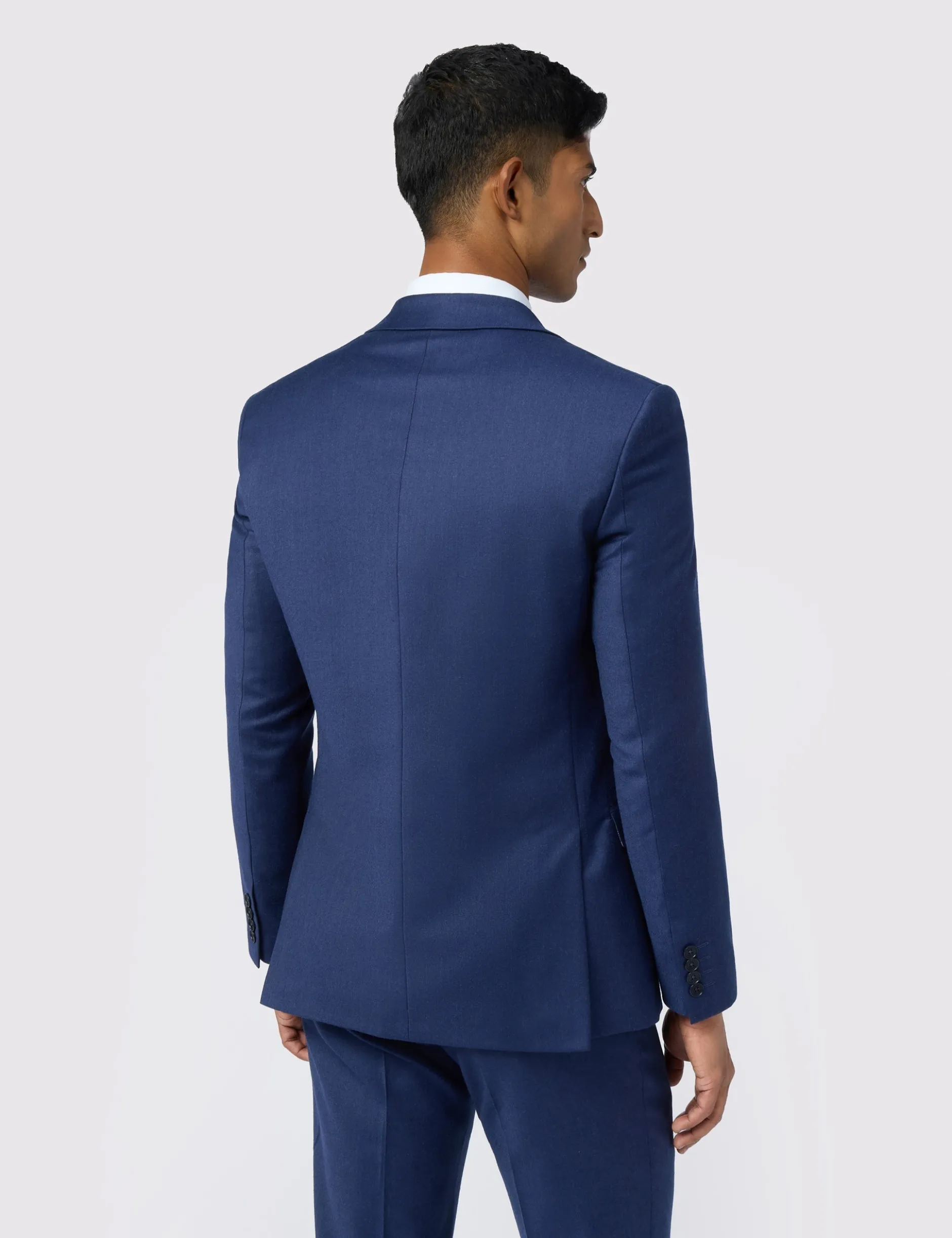 Slim-Fit-Anzugjacke aus Flanellwolle