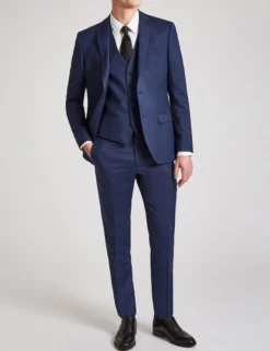 Slim-Fit-Anzugjacke aus Twillwolle