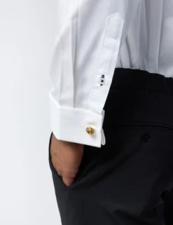 Slim-Fit-Hemd aus Satin-Baumwolle