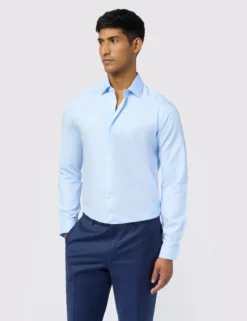 Slim-Fit-Hemd aus Stretch-Baumwolle mit Diamantstruktur