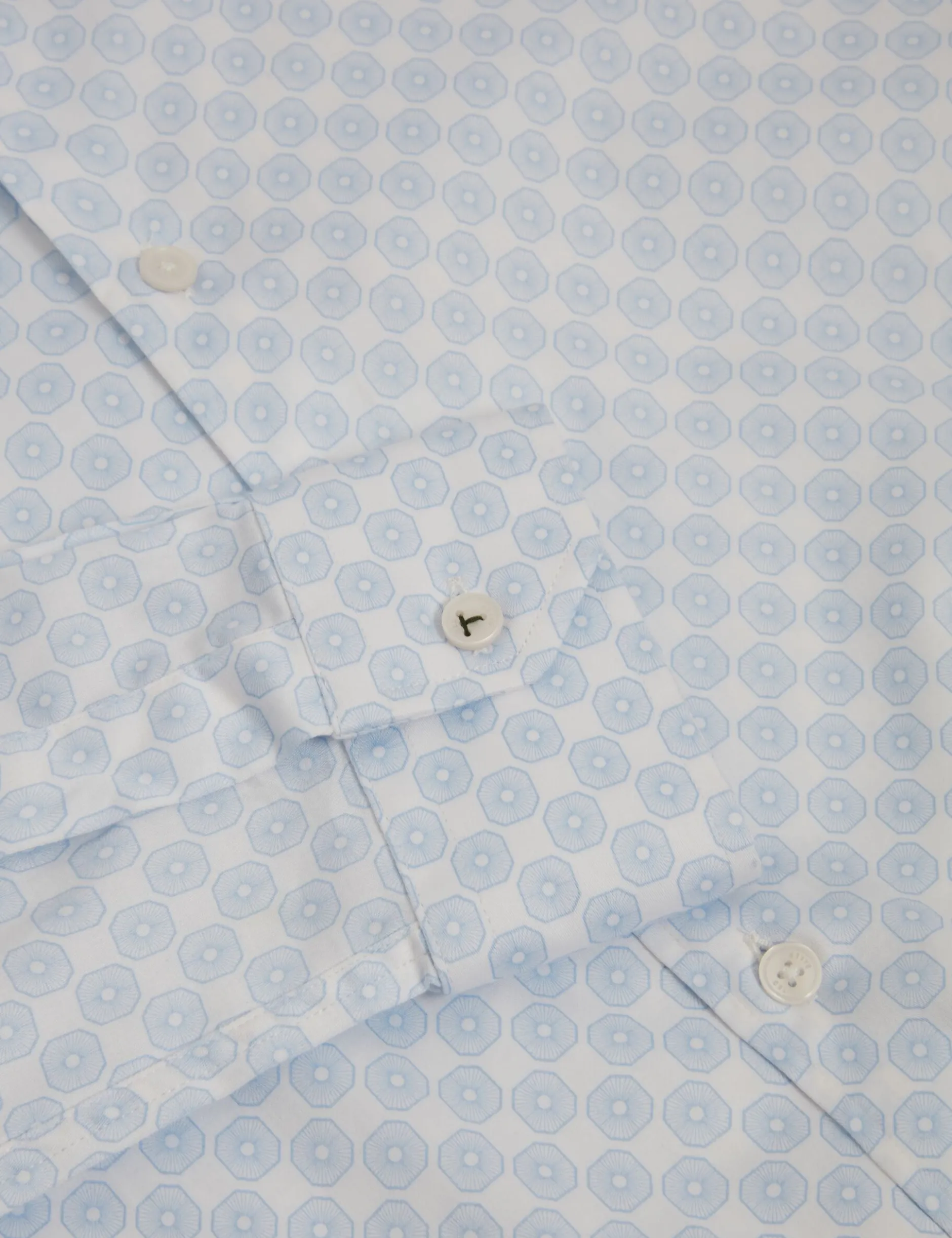 Slim-Fit-Hemd mit geometrischem Kreismuster
