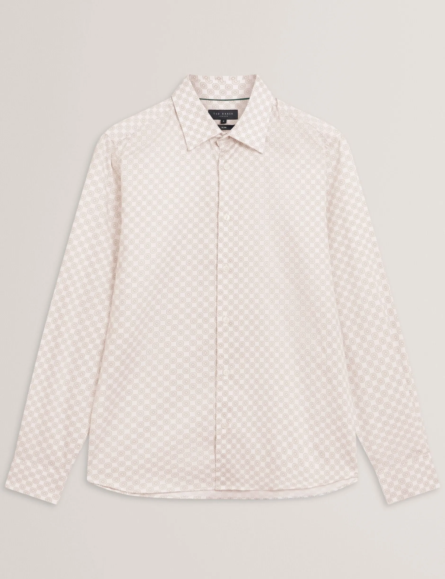 Slim-Fit-Hemd mit geometrischem Kreismuster